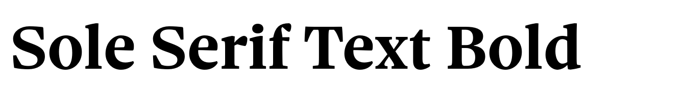 Sole Serif Text Bold